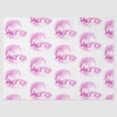 Chinoiserie Pink Willow Water Bridge Tissuepapier (Voorkant)