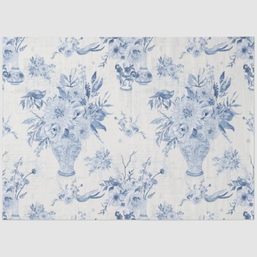 Chinoiserie Pioen Bloemenvazen Bloem Decoupage Tissuepapier (Voorkant)