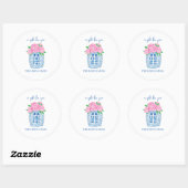 Chinoiserie Pioen Cadeausticker Ronde Sticker (Vel)