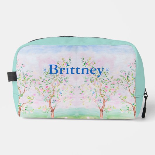 Chinoiserie preppy waterverf grootmillennial toilettasje (Voorkant)