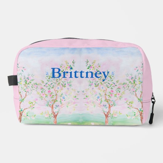 Chinoiserie preppy waterverf grootmillennial toilettasje (Voorkant)