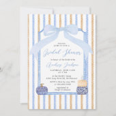 Chinoiserie Pumpkin & Blue Bow Fall Bridal Shower Kaart (Voorkant)