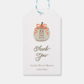 Chinoiserie Pumpkin Dank u Label Cadeaulabel (Achterkant)