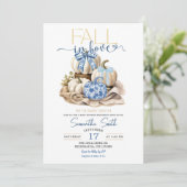 Chinoiserie Pumpkin Herfst in Liefde Baby shower Kaart (Staand voorkant)