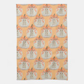Chinoiserie Pumpkin Tea Towel Theedoek (Verticaal)