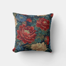 Chinoiserie Red Peony Floral Sierkussen Hoesjes