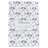Chinoiserie Red White Blue Wedding Party Dank je Medium Cadeauzakje (Voorkant)