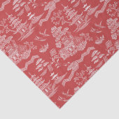 Chinoiserie Red Willow Reverse Decoupage Tissuepapier (Detail)