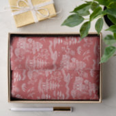 Chinoiserie Red Willow Reverse Decoupage Tissuepapier (Geschenk)