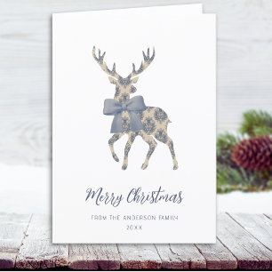Chinoiserie Reindeer Christmas Feestdagen Kaart