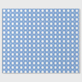 Chinoiserie Rietwerk in Blauw Cadeaupapier (Vlak)