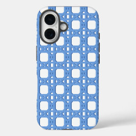 Chinoiserie Rietwerk in Blauwe Porselein iPhone 16 Hoesje