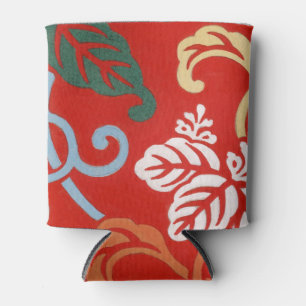 Chinoiserie Rode Hawaïaanse Bloemen Japanse Kimono Blikjeskoeler