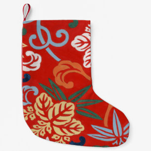 Chinoiserie Rode Hawaïaanse Bloemen Japanse Kimono Kleine Kerstsok