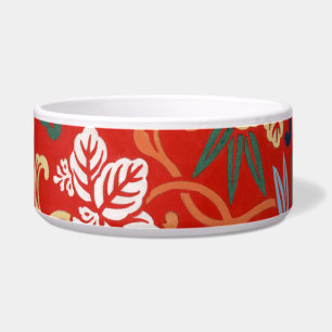 Chinoiserie Rode Hawaïaanse Bloemen Japanse Kimono Voerbakje
