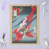 Chinoiserie Rode Koi Karper & Heldhaftige Jongen P Tissuepapier (Craft)