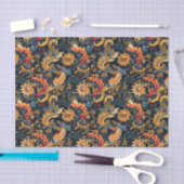 Chinoiserie Rood Geel Blauw Patroon Decoupage Tissuepapier (Craft)