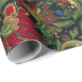  Chinoiserie Rood Geel Groen Cadeaupapier (Rol Hoek)