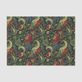  Chinoiserie Rood Geel Groen Decoupage Tissuepapier (Voorkant)