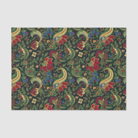 Chinoiserie Rood Geel Groen Decoupage Tissuepapier (Voorkant)