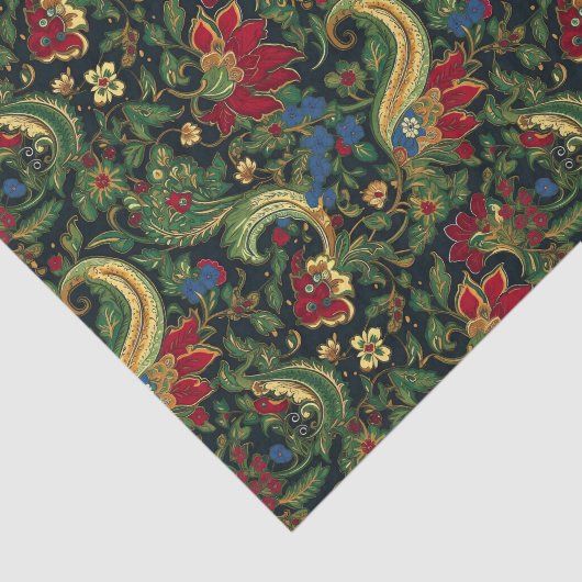  Chinoiserie Rood Geel Groen Decoupage Tissuepapier (Detail)