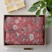 Chinoiserie Rood Roze Bloemen Schilderij Decoupage Tissuepapier (Geschenk)