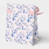 Chinoiserie Roze & Blauwe Bruids Thee Bedankdoosjes (Achterkant)