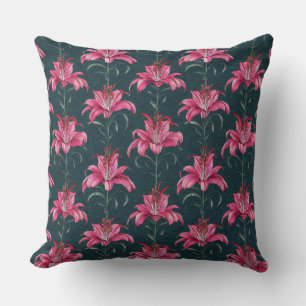 Chinoiserie Roze Lelie Motief Patroon Kussen