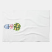 Chinoiserie Roze Lint Citroenboom Keukenhanddoek (Horizontaal)