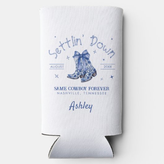 Chinoiserie Settlin' Down Bachelorette Party Seltzer Blikjeskoeler (Achterkant)