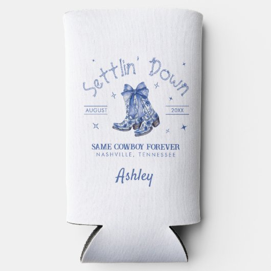 Chinoiserie Settlin' Down Bachelorette Party Seltzer Blikjeskoeler (Voorkant)