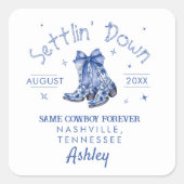 Chinoiserie Settlin' Down Meisjesuitje Vierkante Sticker (Voorkant)