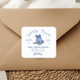 Chinoiserie Settlin' Down Meisjesuitje Vierkante Sticker