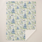 Chinoiserie Sherpa Deken (Voorkant)