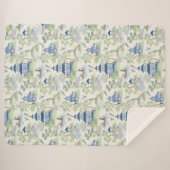 Chinoiserie Sherpa Deken (Voorkant (horizontaal))