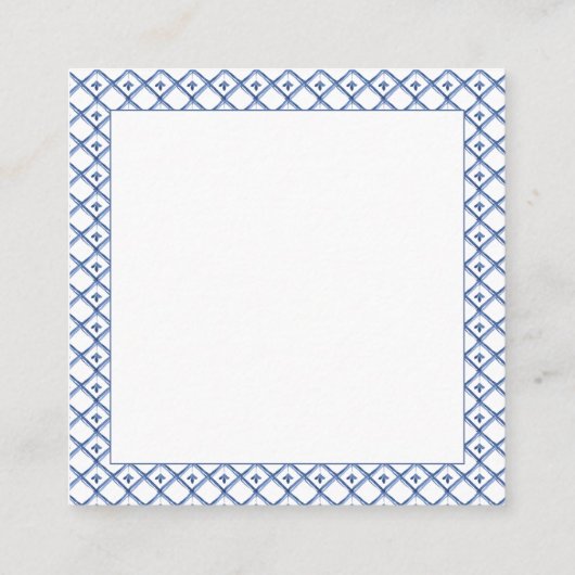 Chinoiserie Sinaasappel Topiary, Ginger Jar Custom Informatiekaartje (Achterkant)