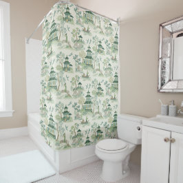 Chinoiserie Soft Green Douchegordijn