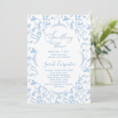 Chinoiserie Something Blue voordat ik Bridal doe Kaart (Staand voorkant)