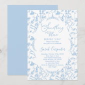 Chinoiserie Something Blue voordat ik Bridal doe Kaart (Voorkant / Achterkant)