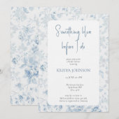 Chinoiserie Something Blue Vrijgezellenfeest Kaart (Voorkant / Achterkant)