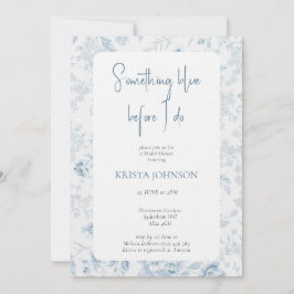 Chinoiserie Something Blue Vrijgezellenfeest Kaart