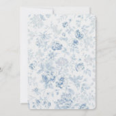 Chinoiserie Something Blue Vrijgezellenfeest Kaart (Achterkant)