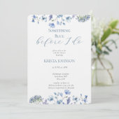 Chinoiserie Something Blue Vrijgezellenfeest Kaart (Staand voorkant)