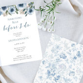 Chinoiserie Something Blue Vrijgezellenfeest Kaart