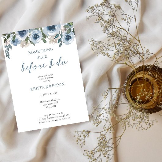 Chinoiserie Something Blue Vrijgezellenfeest Kaart