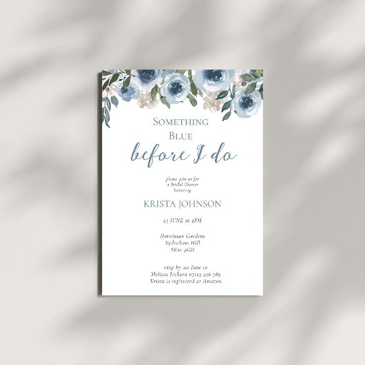 Chinoiserie Something Blue Vrijgezellenfeest Kaart