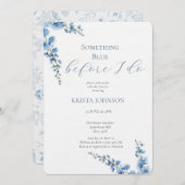 Chinoiserie Something Blue Vrijgezellenfeest Kaart (Voorkant / Achterkant)