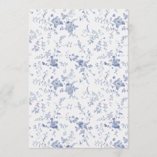 Chinoiserie Something Blue Vrijgezellenfeest Menu (Achterkant)