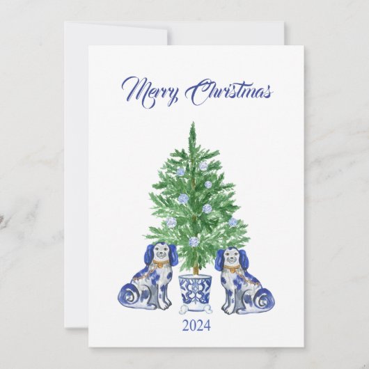 Chinoiserie Staffordshire Christmas Kaart (Voorkant)