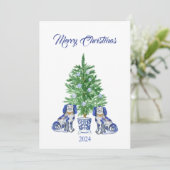 Chinoiserie Staffordshire Christmas Kaart (Staand voorkant)